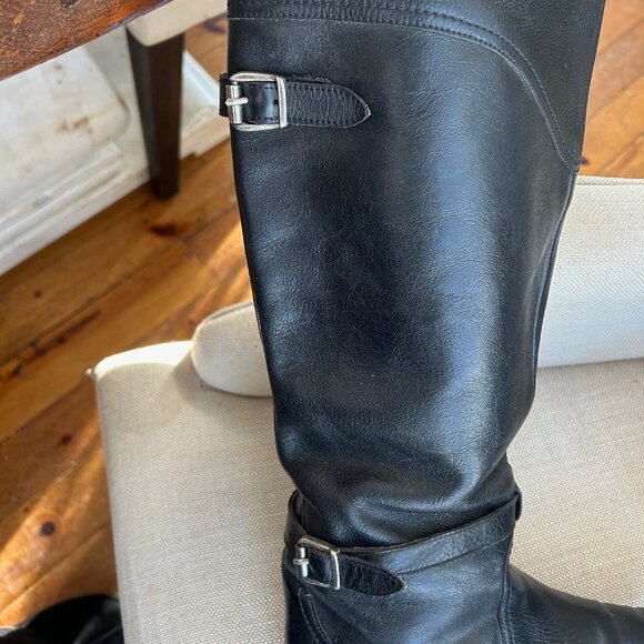 FRYE DORADO TALL BLACK BOOTS - Picture 3 of 6